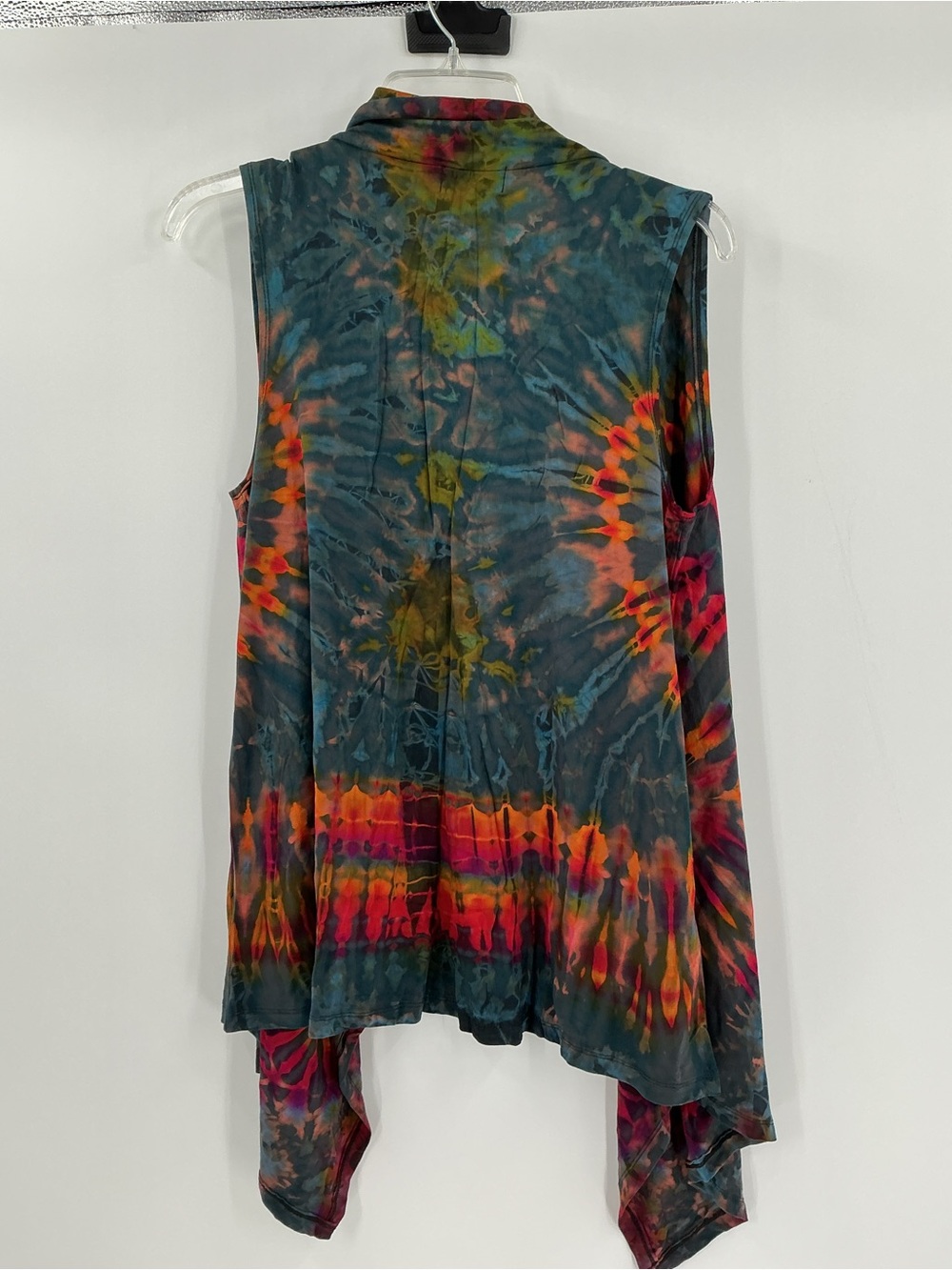 Kathmandu Imports Rainbow Tie Dye Swingy Vest S/M Boho Festival NWT - Picture 5 of 10